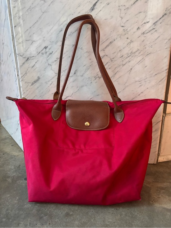Longchamp Handbags - Quiet Luxury Longchamp Le Pliage Large French Nylon Folding Red Tote Bag